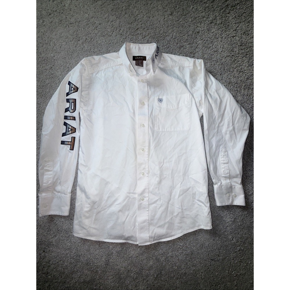 Ariat Men's Team Logo Twill Button Down Shirt Extra small Long Sleeve Western